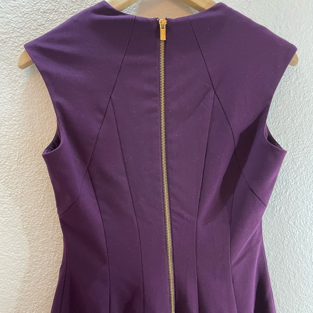 Calvin Klein Purple V-Neck Tailored Office Dress Size 2 - Picture 9 of 9